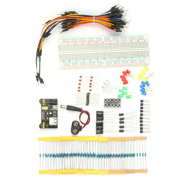 Electronics Component Basic Kit with 830 tie-points Breadboard Cable ResistJO